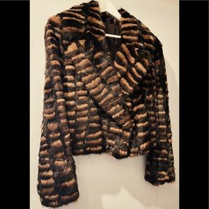 Adrienne Landau 100% Real Fox Fur Jacket Size Medium